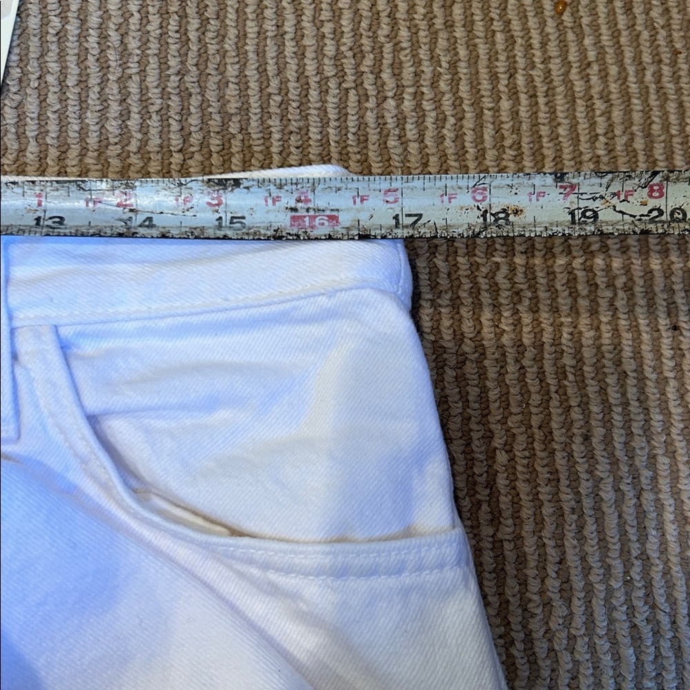 NWT Mara Hoffman Georgina white wide Straight Leg Jeans Size 10-12 - Picture 10 of 13